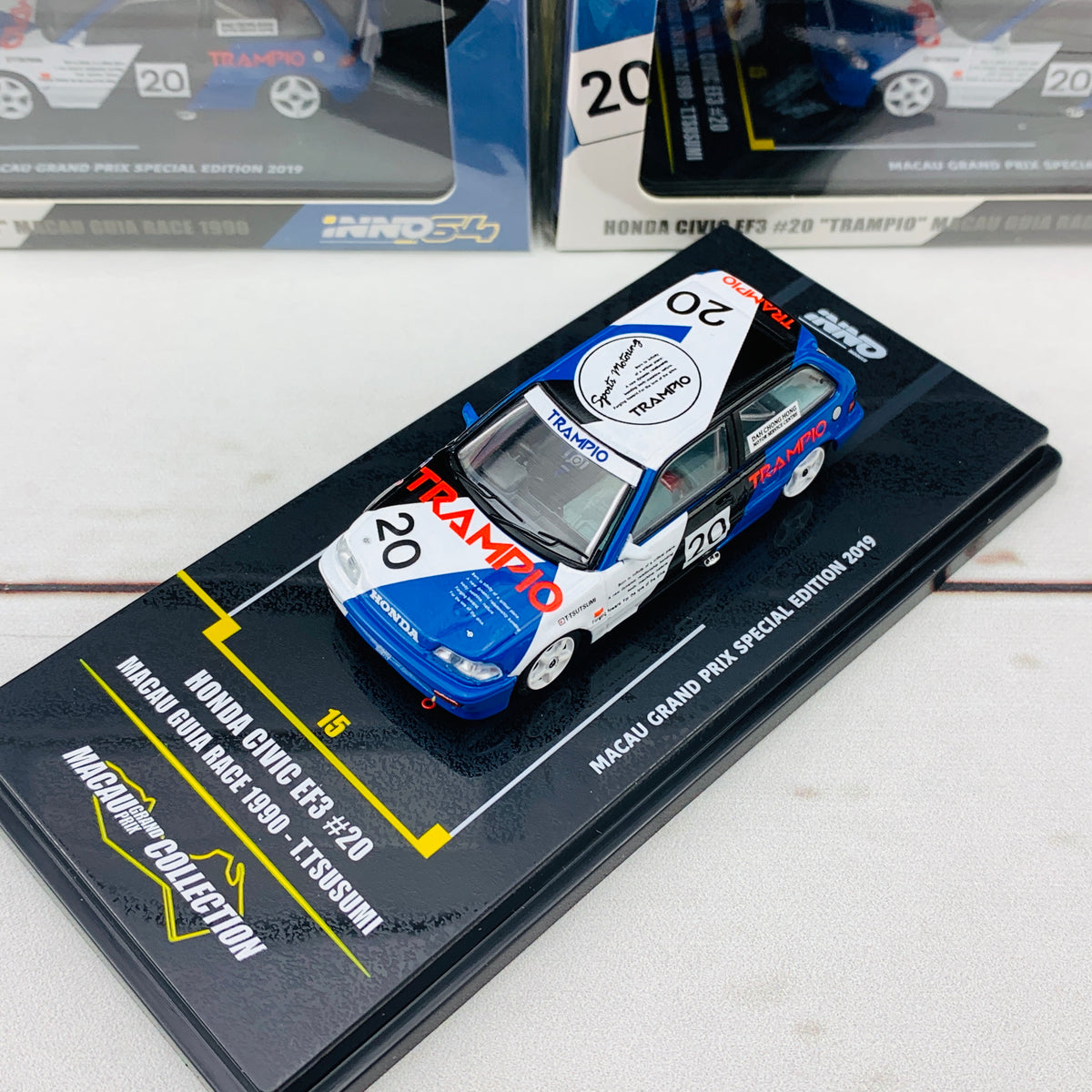 INNO64 1/64 Honda Civic EF3 #20 Macau Guia Race 1990 - T. Tsutsumi Macau  Grand Prix Special Edition 2019 IN64-MGP19-EF3