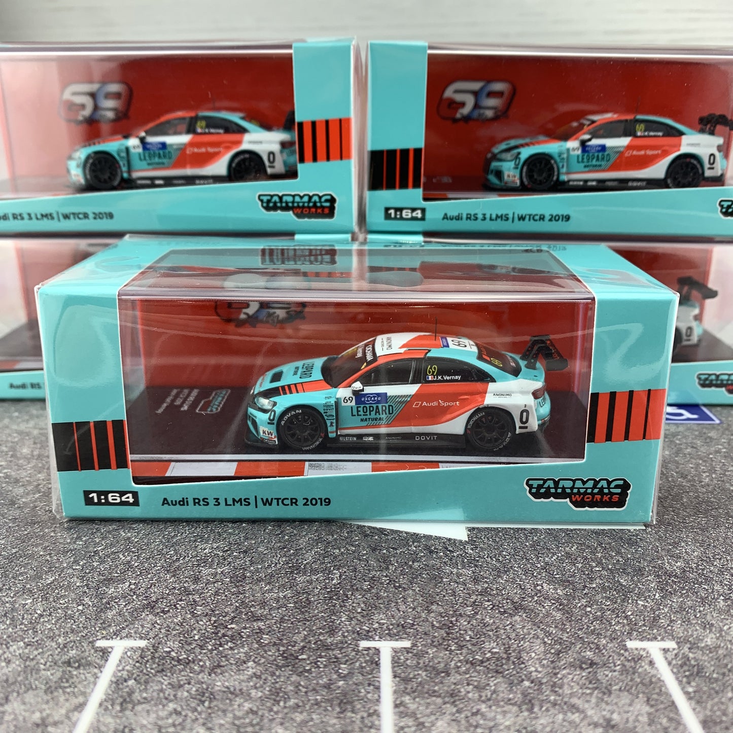 Tarmac Works 1/64 Audi RS3 LMS WTCR 2019 Jean-Karl Vernay T64-013-19WTCR69