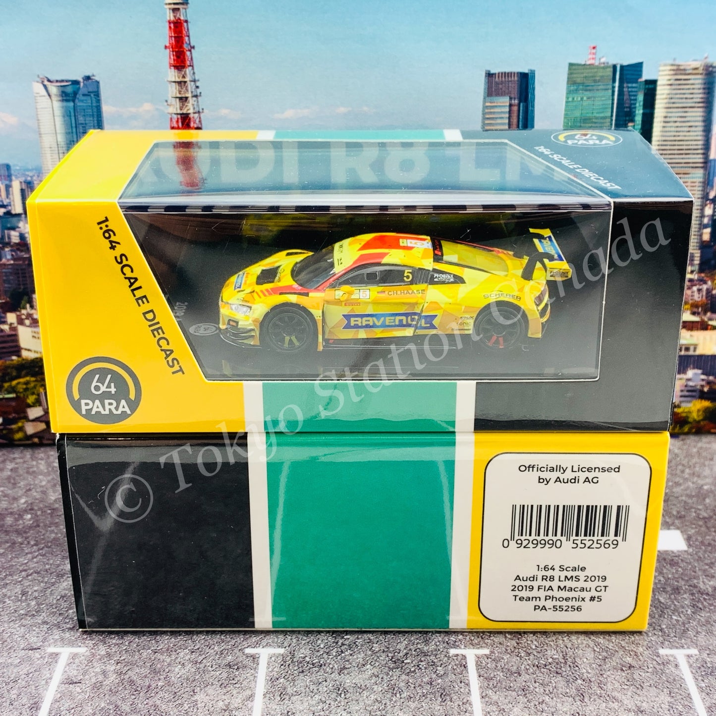 PARA64 1/64 Audi R8 LMS 2019 2019 FIA Macau GT Team Phoenix #5 LHD PA-55256