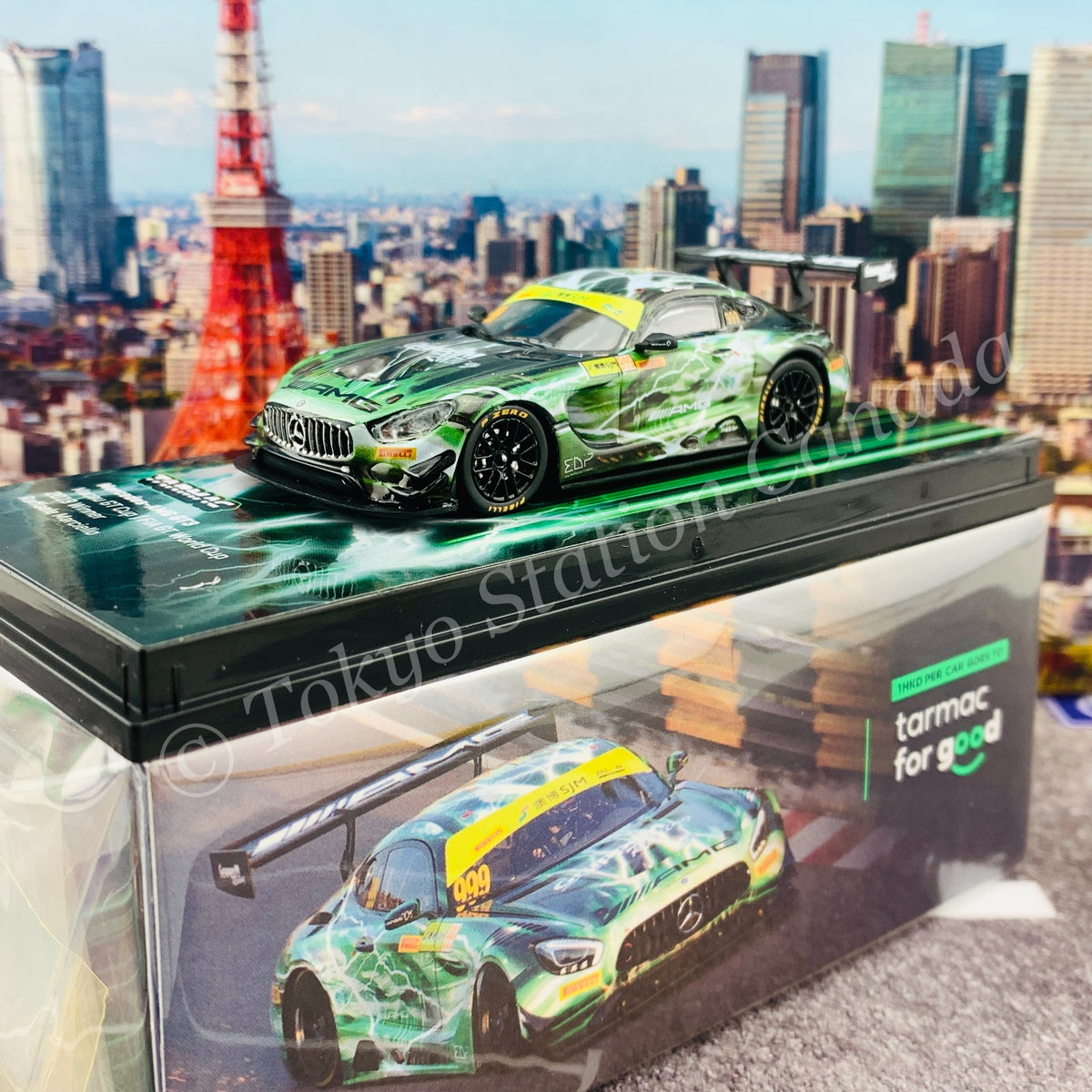 Tarmac Works 1:64 Mercedes AMG GT3 70° Anniversario - Macao GP - Modello Da Collezione - 5