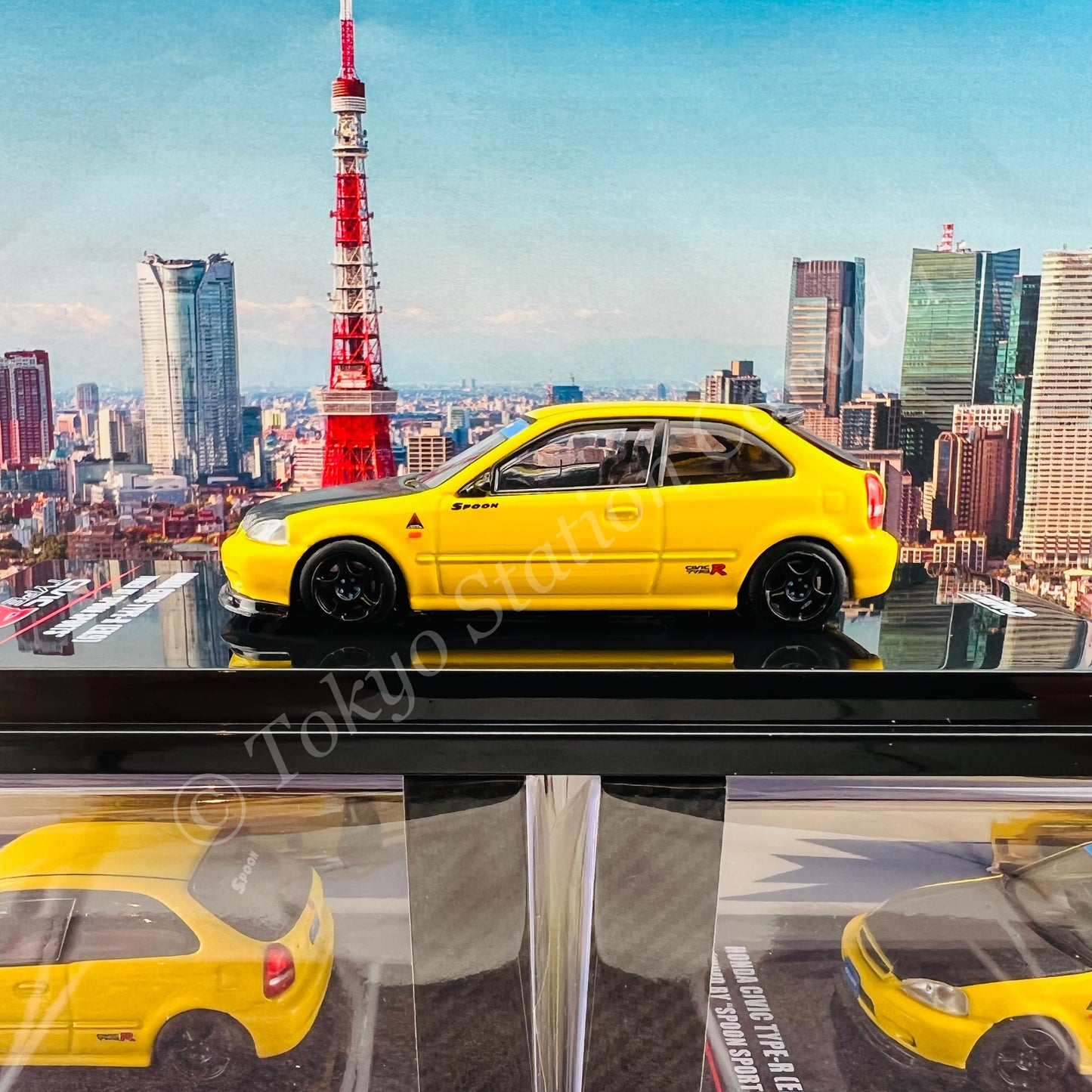INNO64 1/64 HONDA CIVIC Type-R EK9 Yellow Tuned by Spoon Sports IN64-EK9-YLSP