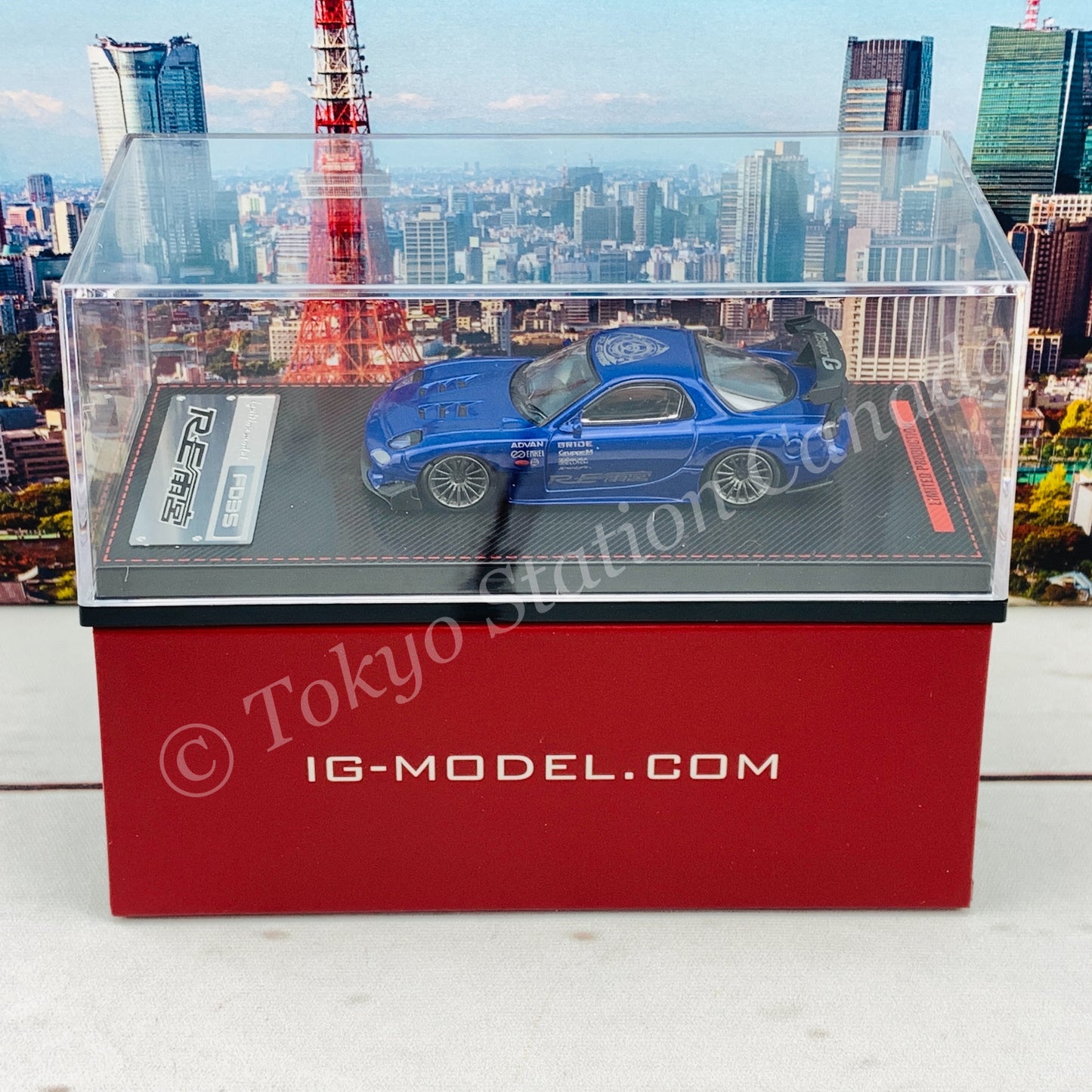 Ignition Model 1/64 Mazda RX-7 (FD3S) RE Amemiya Blue Metallic IG1951