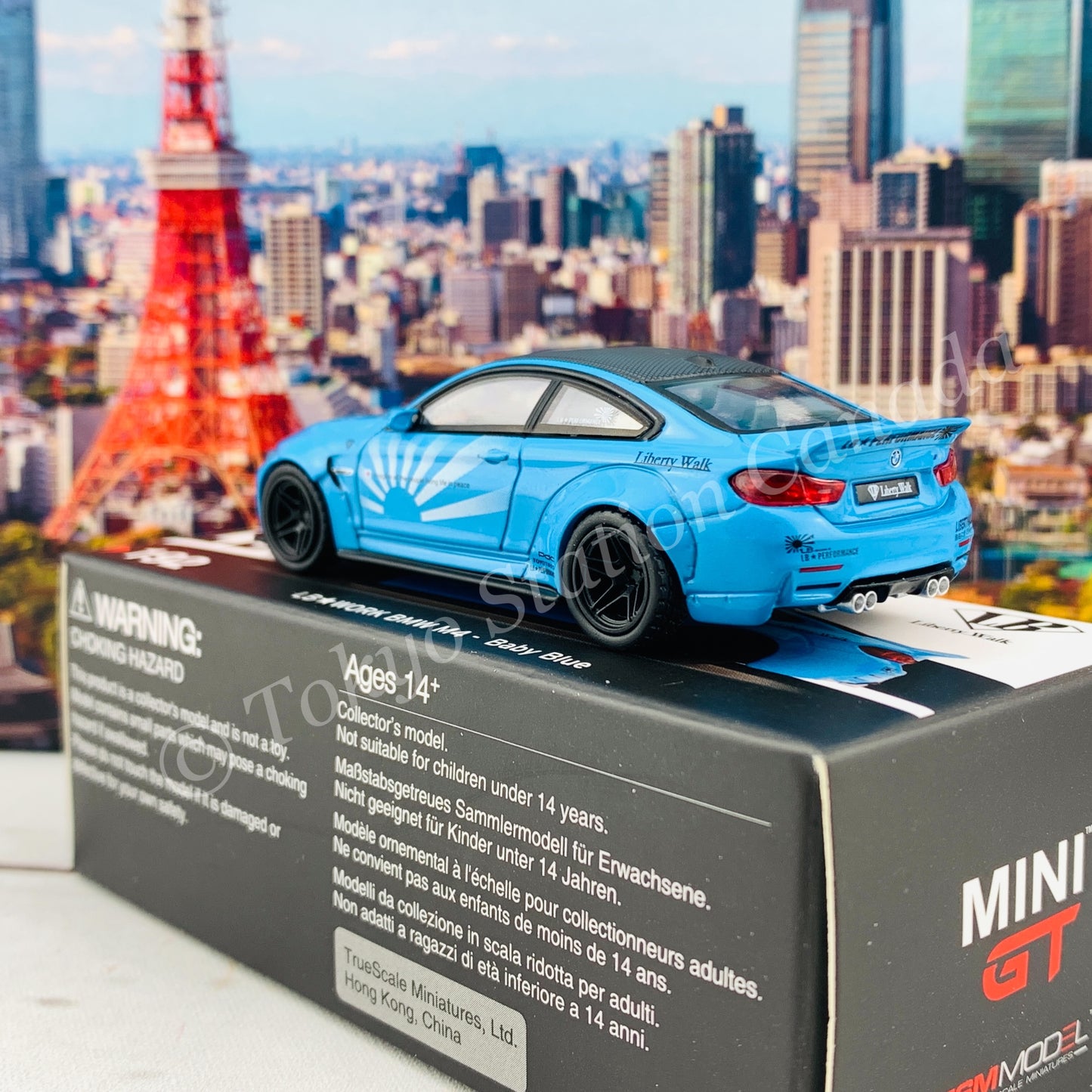 MINI GT 1/64 LB★WORKS BMW M4 Baby Blue LHD MGT00192-L