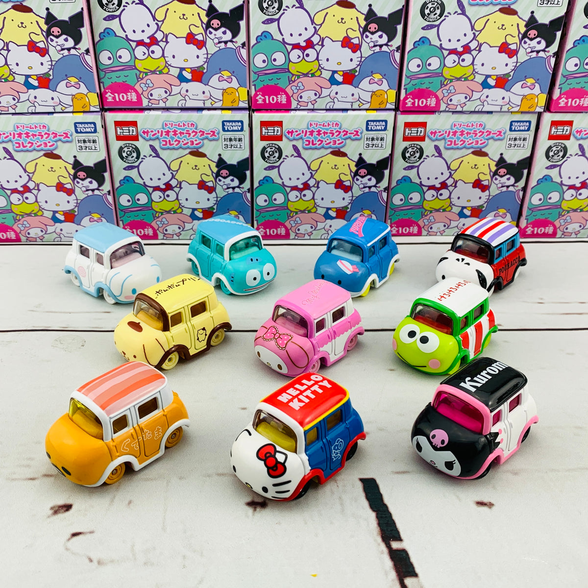 Dream TOMICA SANRIO Characters Collection Complete Set of 10