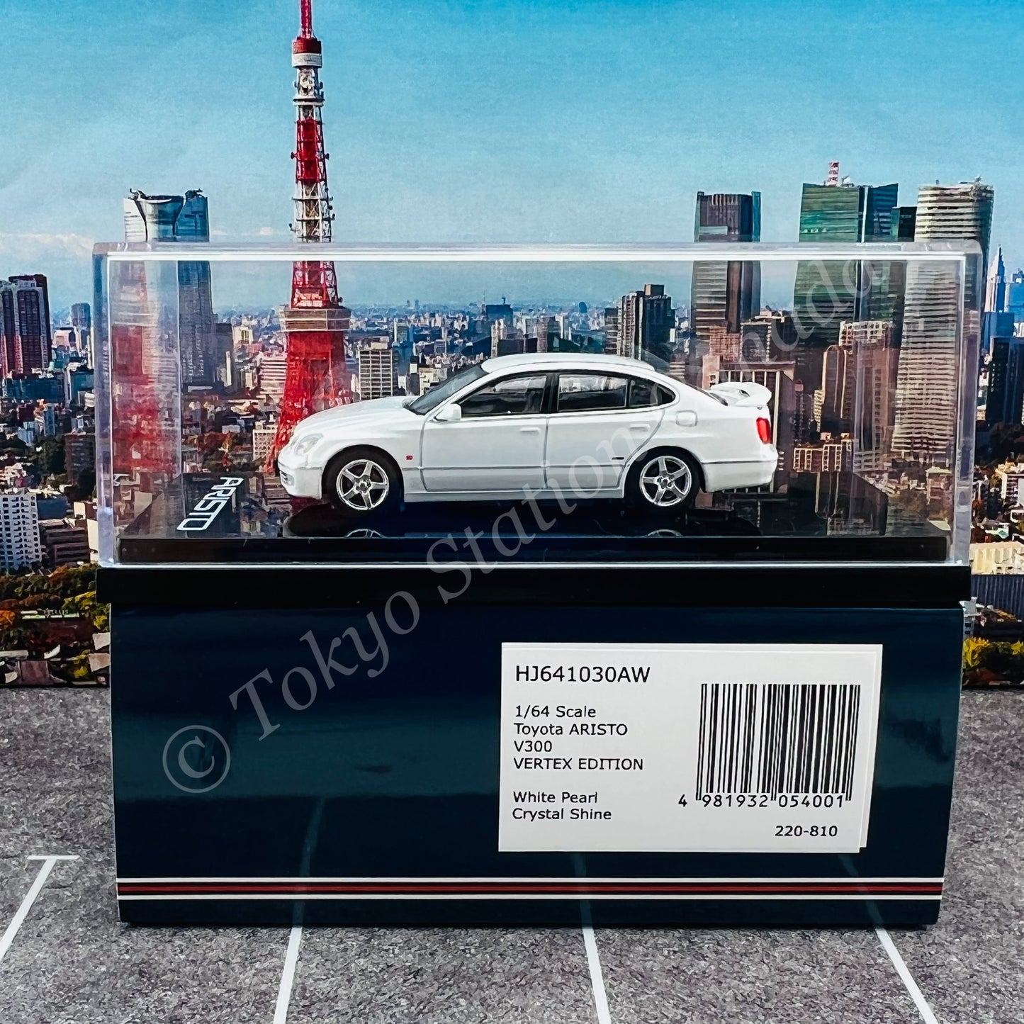 HOBBY JAPAN 1/64 Toyota ARISTO V300 VERTEX EDITION White Pearl HJ641030AW