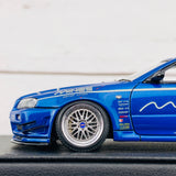 Ignition Model 1/43 Nissan Skyline GTR Mine's R34 Bayside Blue IG1814