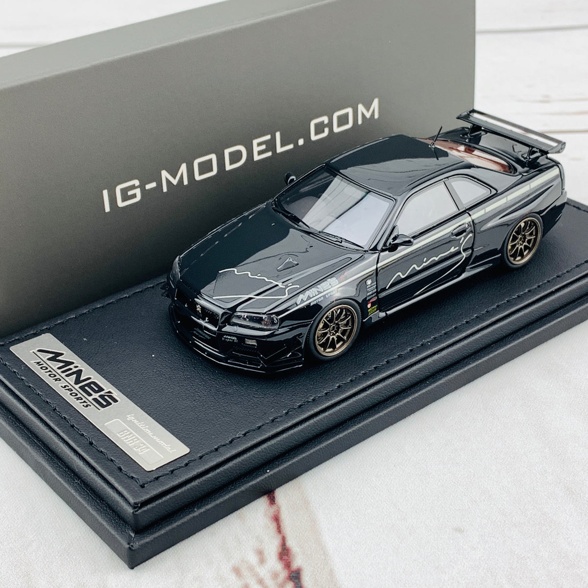 Ignition Model 1/43 Nissan Skyline GTR Mine's R34 Black IG1815 – Tokyo  Station