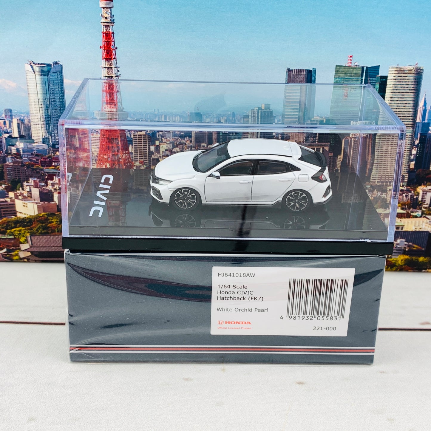 HOBBY JAPAN 1/64 Honda CIVIC Hatchback FK7 White Pearl HJ641018AW