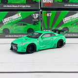MINI GT LIBERTYWALK LB★WORKS Nissan GTR (R35) Light Green LHD PHILIPPINES EXCLUSIVE PRODUCT MGT00067-L