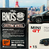 MINI GT 1/64 Honda Civic Type R (FK8) Crystal Black LHD with BNDS BC26401-GM wheels