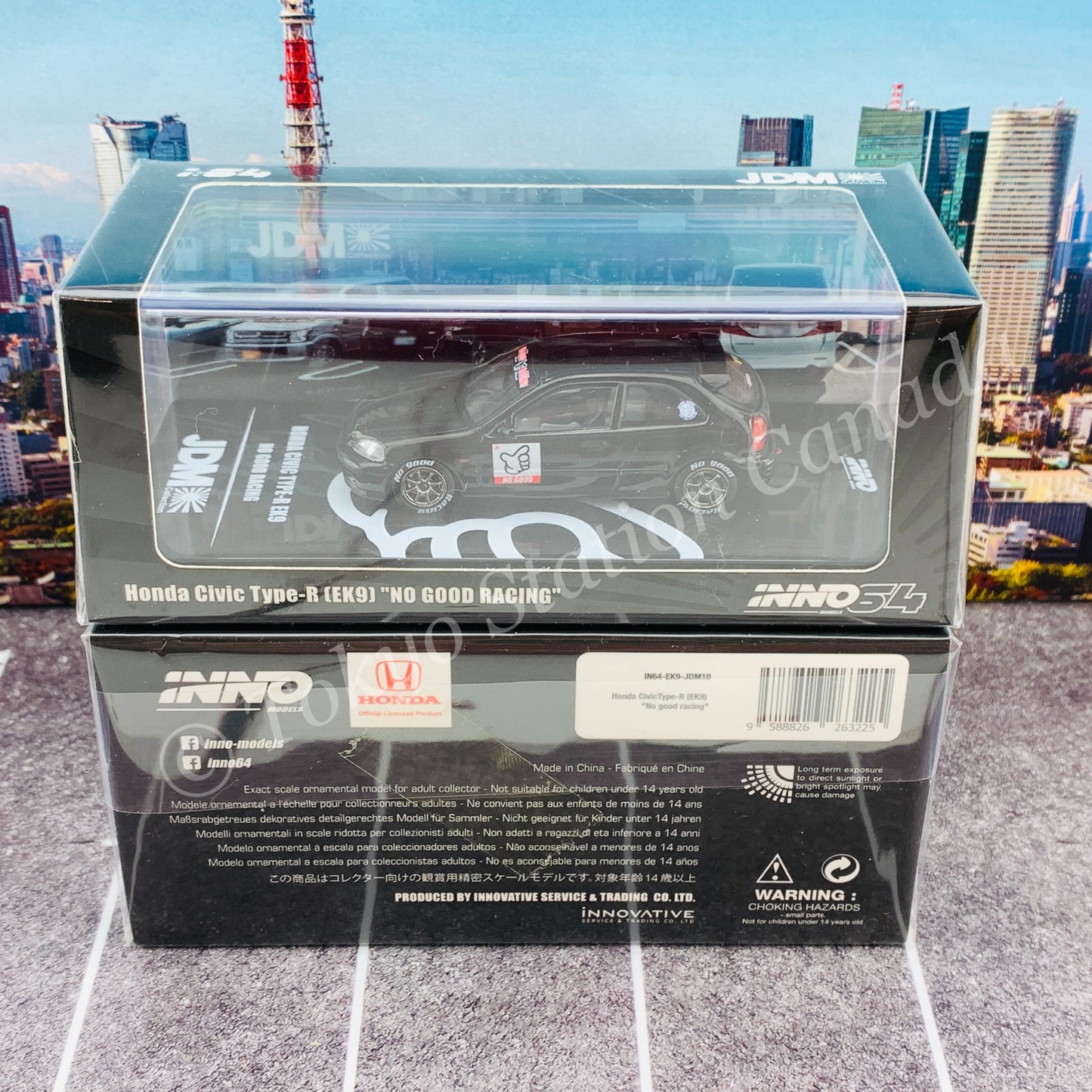 INNO64 1/64 HONDA CIVIC Type-R EK9 NO GOOD RACING IN64-EK9-JDM10