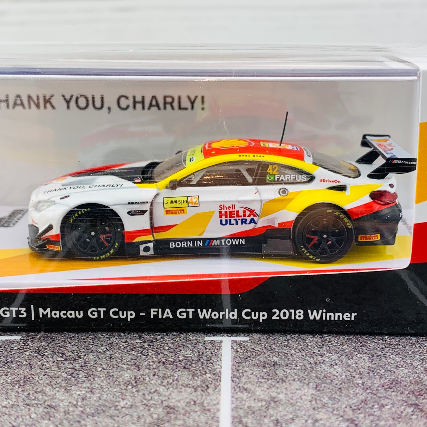 Tarmac Works 1/64 BMW M6 GT3 Macau GT Cup - FIA GT World Cup 2018 Winner T64-020-18MGP42