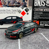 MINI GT 1/64 Honda Civic Type R (FK8) Customer Racing Study LHD with BNDS BC26406-RB wheels