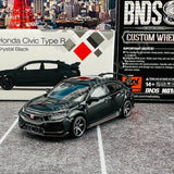 MINI GT 1/64 Honda Civic Type R (FK8) Crystal Black LHD with BNDS BC26401-GM wheels