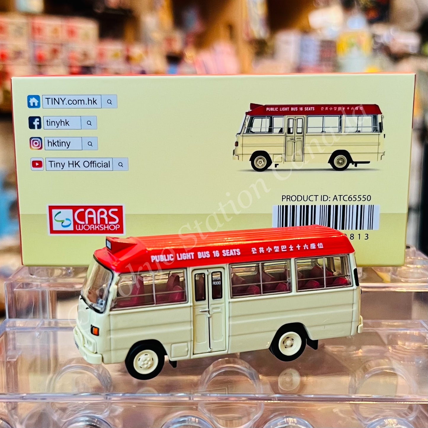 TINY 微影 1/76 Mitsubishi Rosa Red Mini Bus 16-Seat (Jordan Road 佐敦道) "7-11" ATC65550