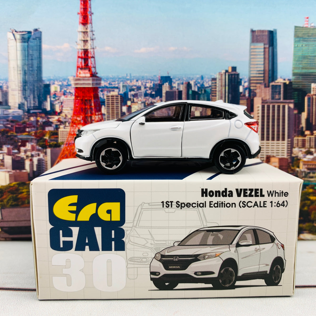 ERA CAR 30 1/64 Honda VEZEL White 1ST Special Edition