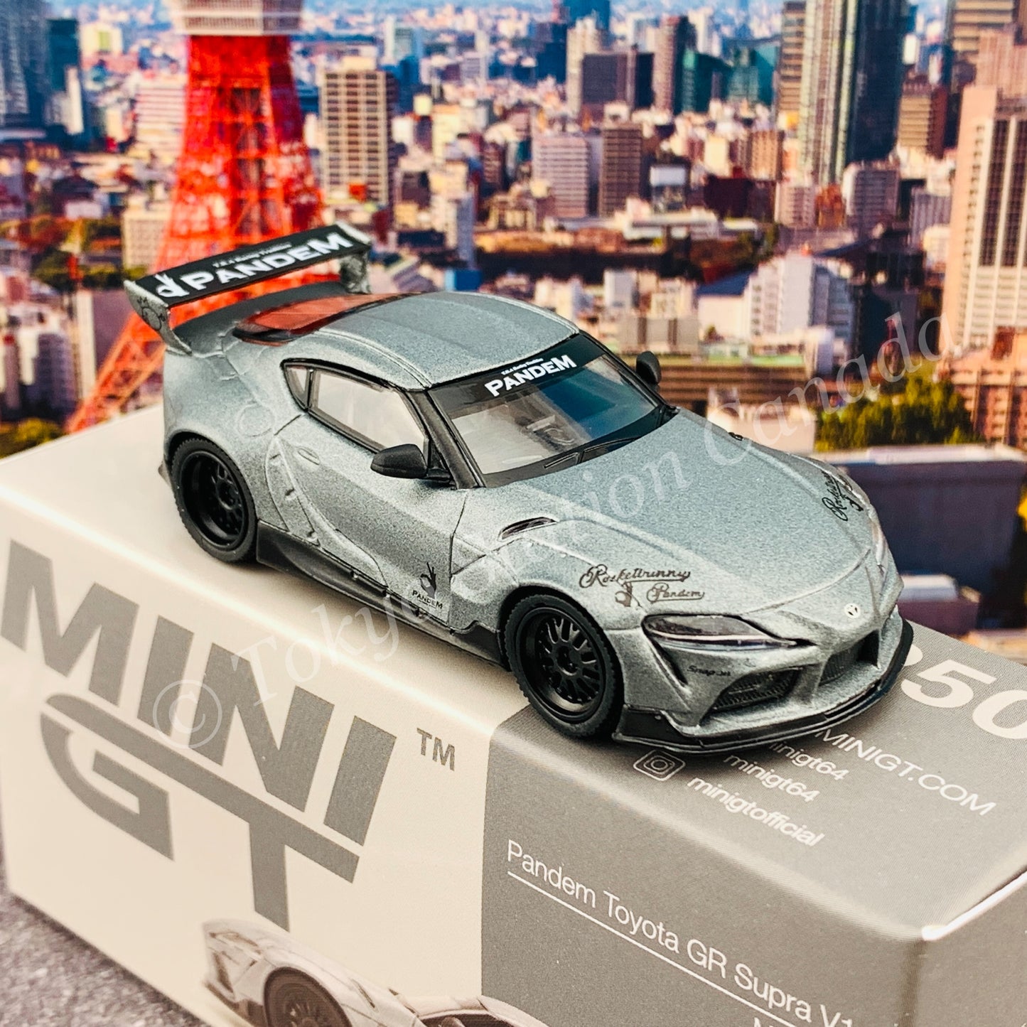 MINI GT 1/64 Pandem Toyota GR Supra V1.0 Matte Grey RHD MGT00250-R