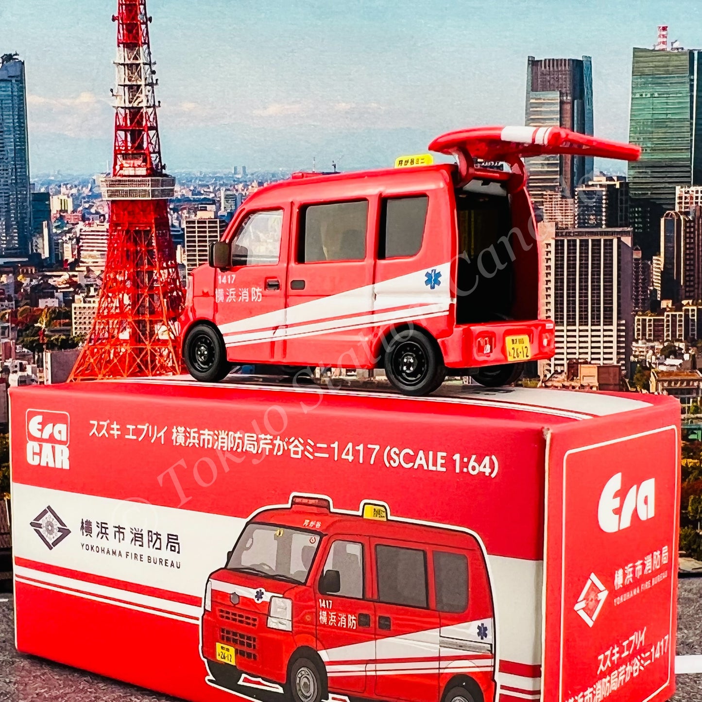 ERA CAR 1/64 Suzuki Every Yokohama City Fire Bureau Nishiya Mini 1417 (4897099931591)
