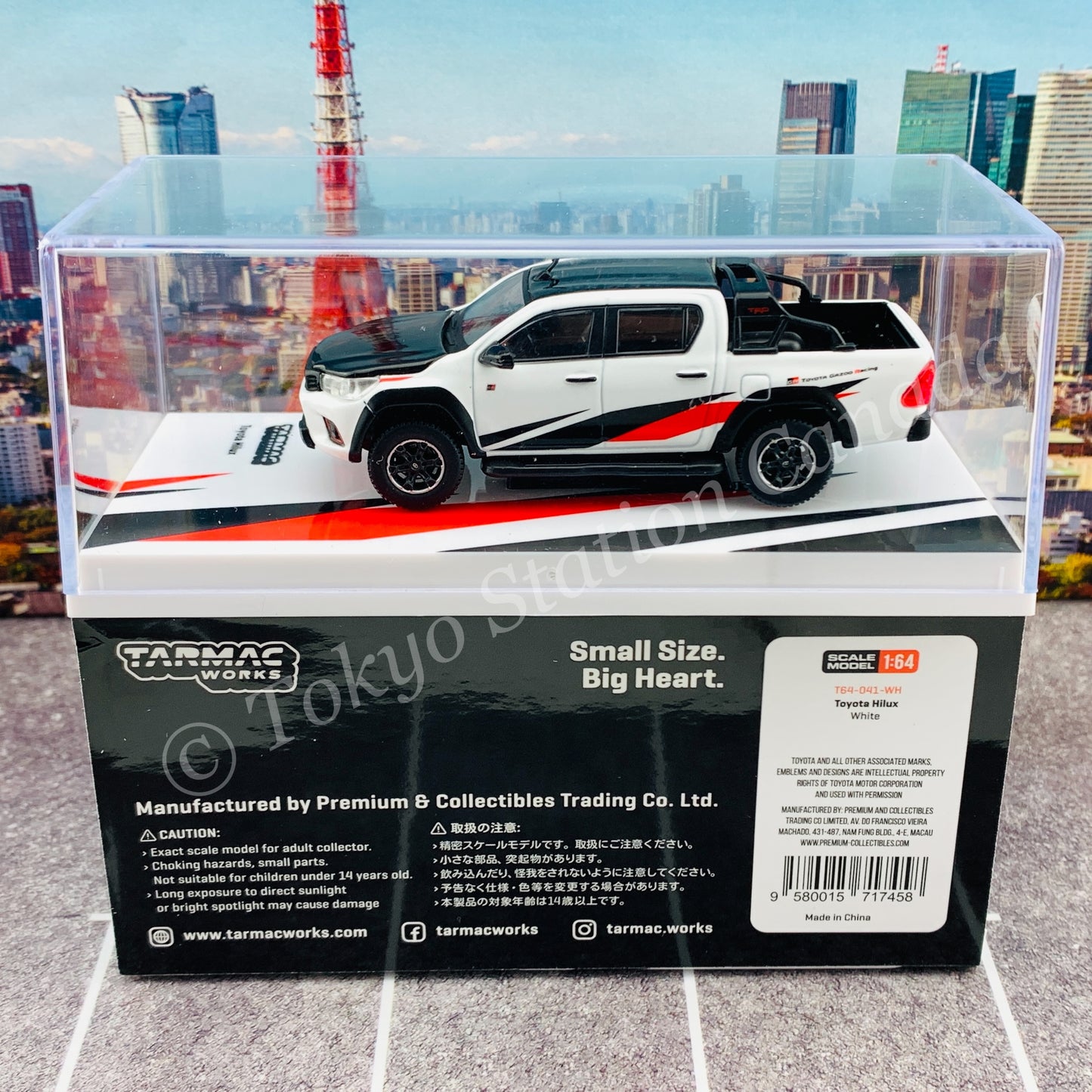 Tarmac Works 1/64 HOBBY64 Toyota Hilux White T64-041-WH