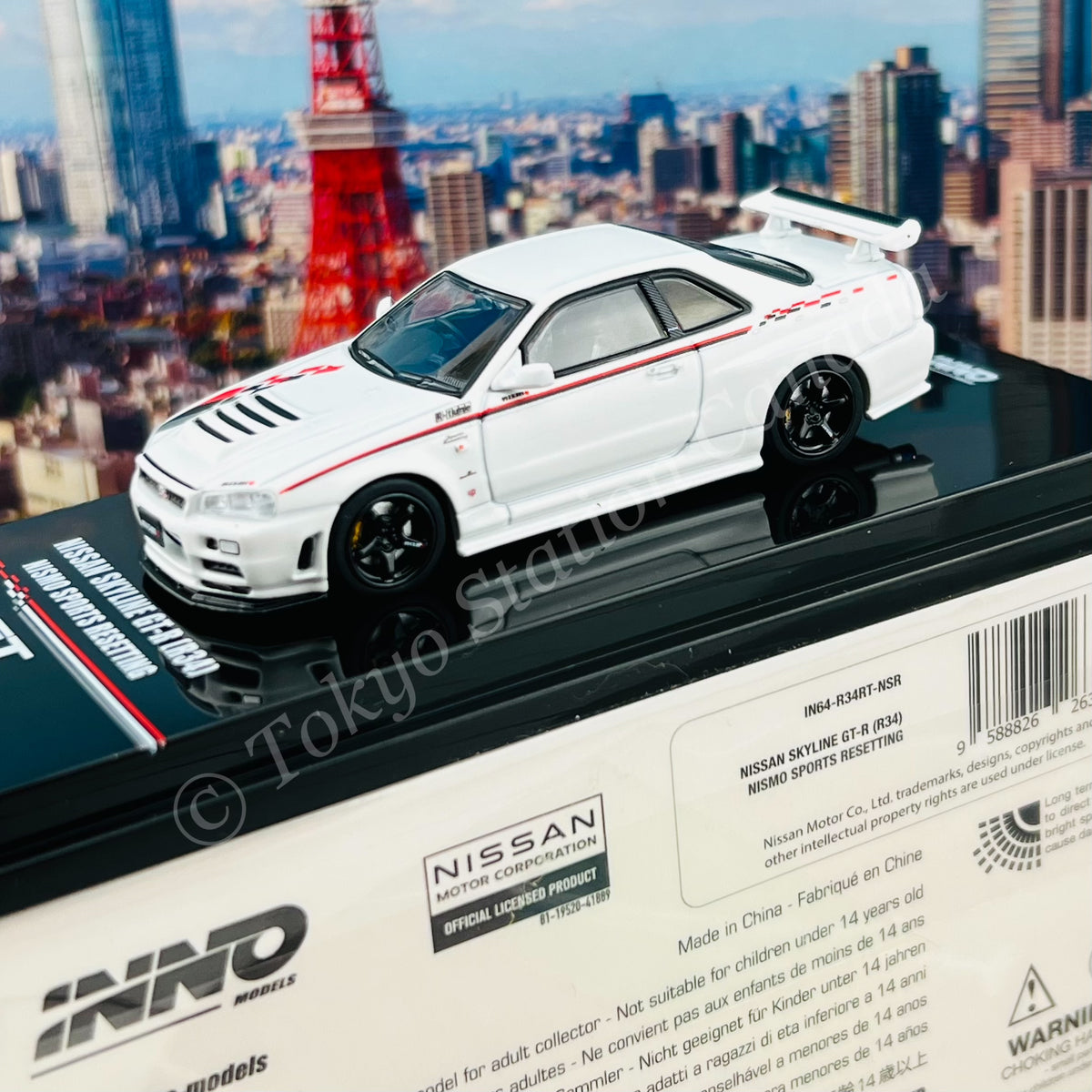 Inno64 NISSAN GT-R R34 スカイライン NISMO INNO64 Nissan Skyline GT-R R34 Nismo R-Tune Black Chrome