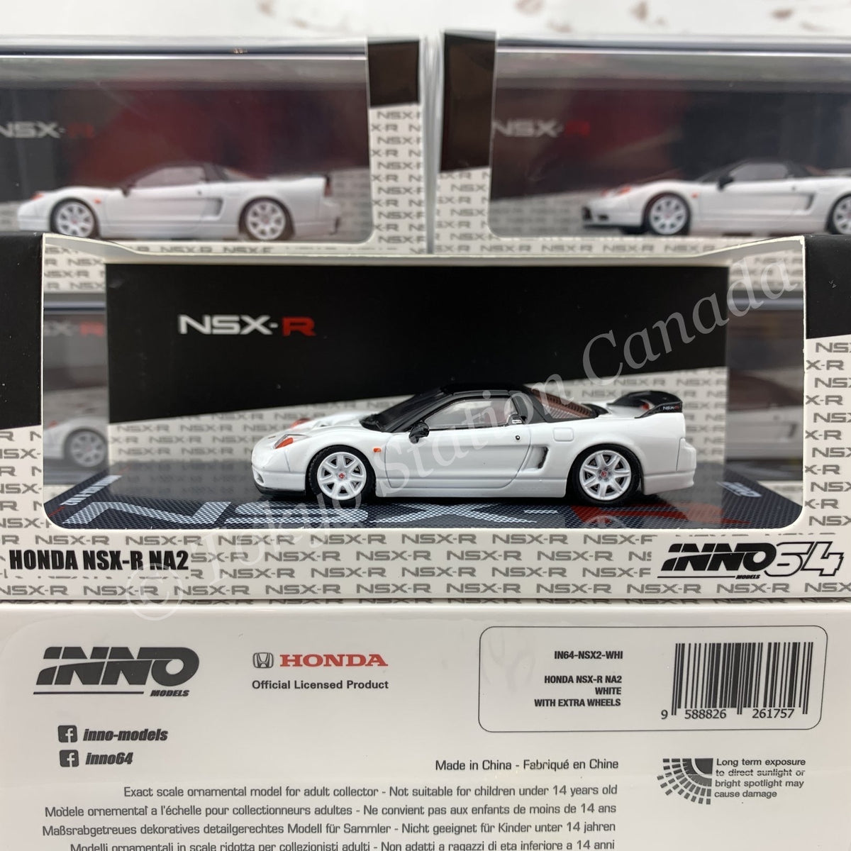 INNO64 HONDA NSX-R NA2 Championship White With Extra Wheels IN64