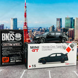 MINI GT 1/64 Honda Civic Type R (FK8) Crystal Black LHD with BNDS BC26401-GM wheels