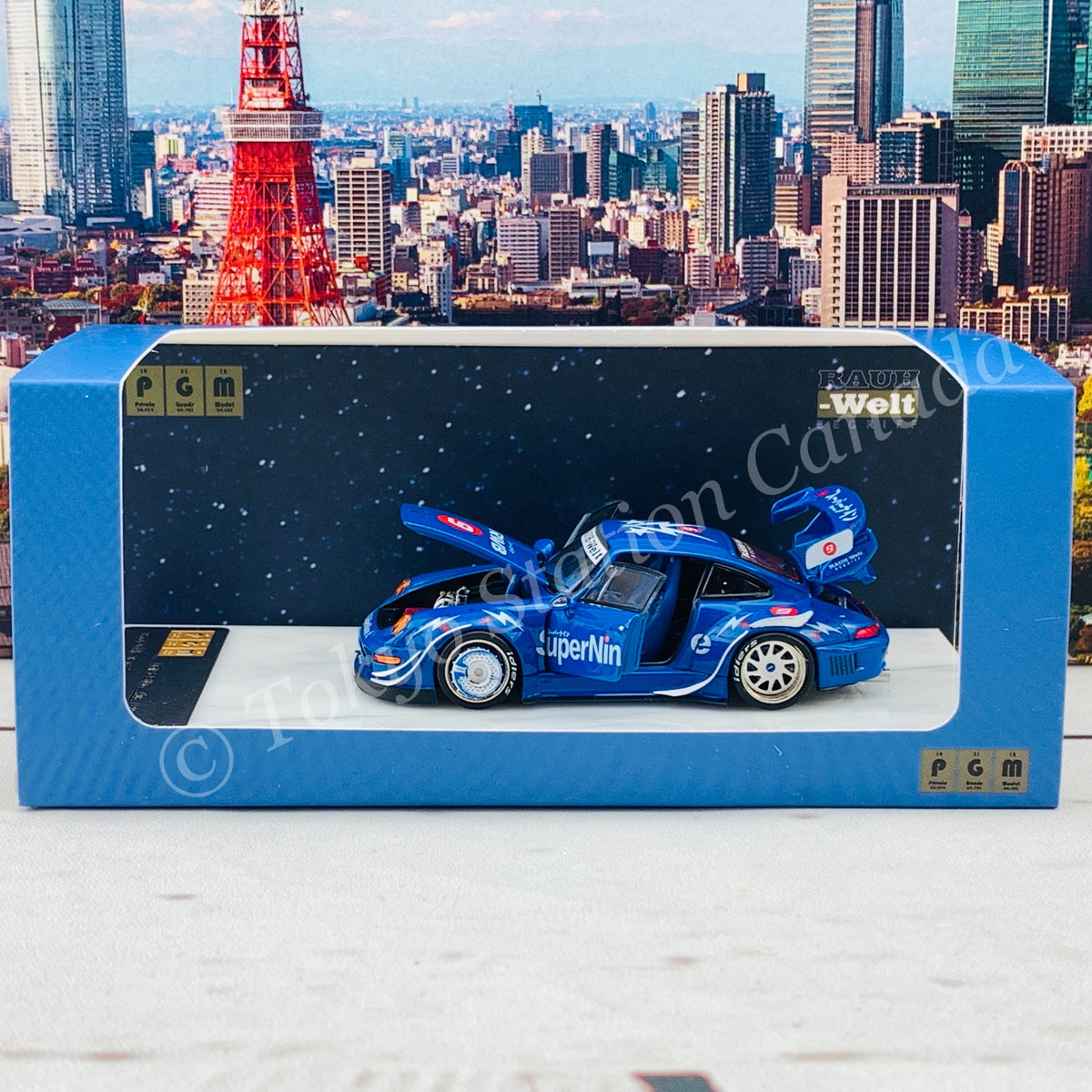 ミニカー PGM 1/64 RWB SUPER NINE9 BLUE FLOWER PGM 1/64 RWB SUPER NINE9 BLUE - メルカリ