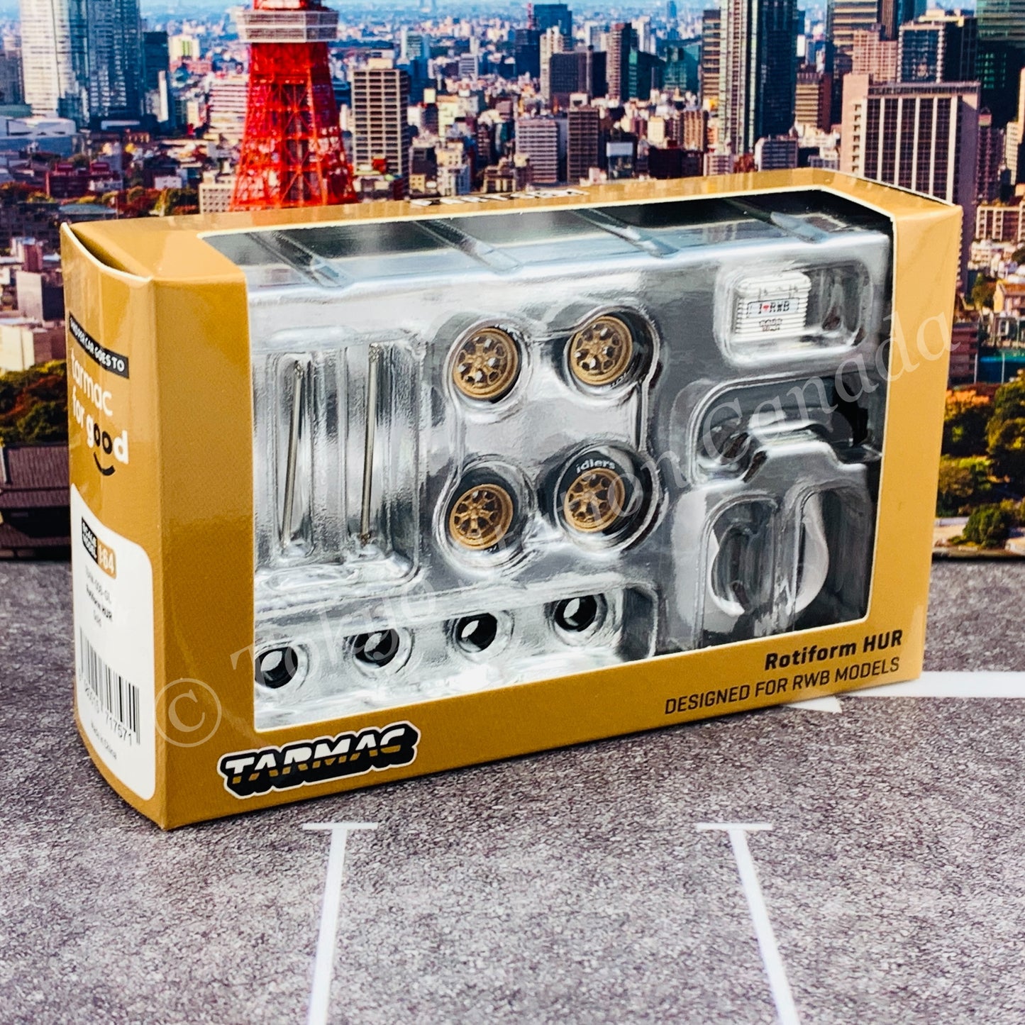 Tarmac Works 1/64 PARTS64 Rotiform HUR - Designed for RWB Models Gold T64W-006-GL