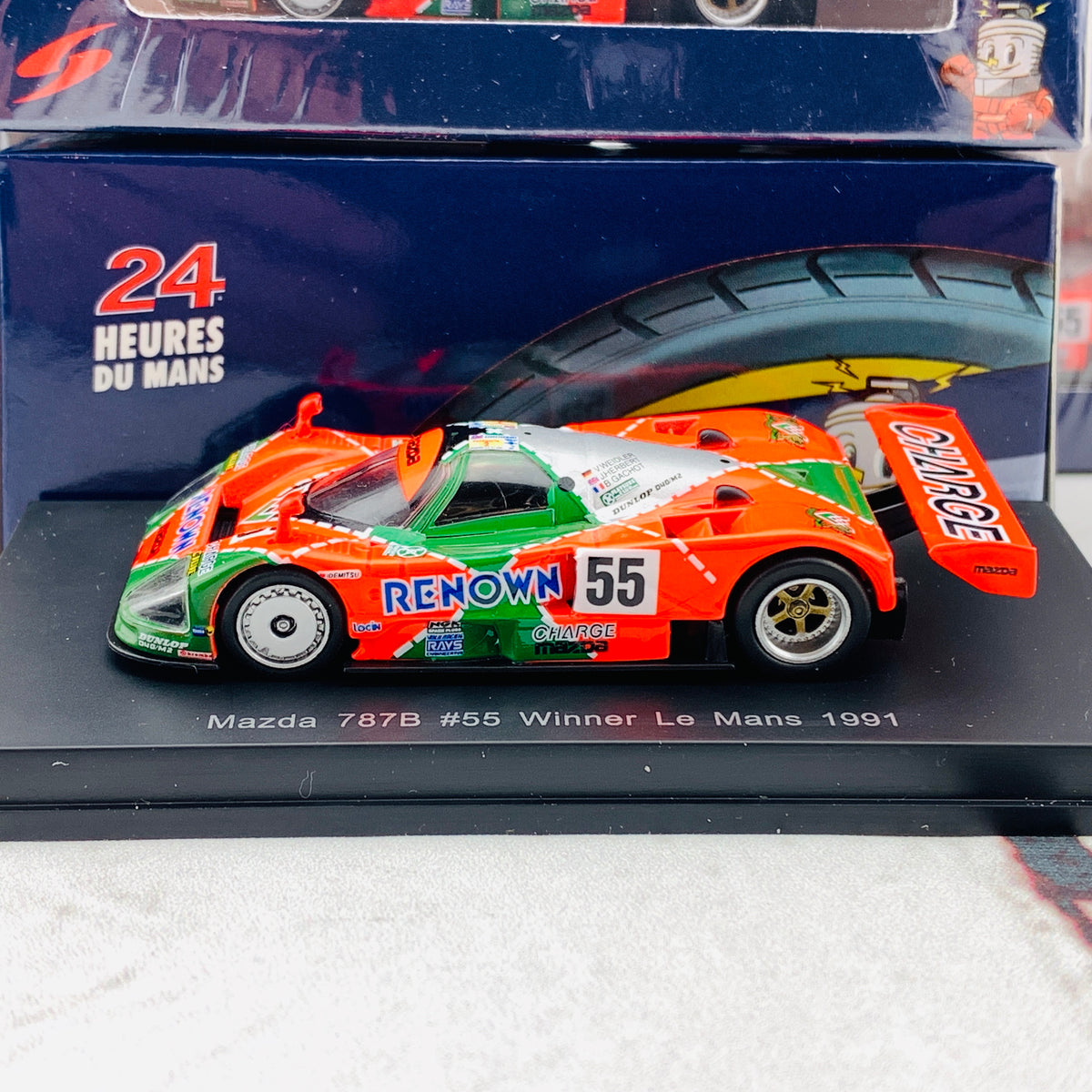 京商オリジナル1/12 MAZDA 787B #55 LE MANS 1991 Kyosho 1/28 Mazda 787B No.55 LM 1991 Winner Mini-Z RTR