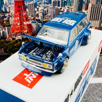 MINI GT x Kaido House 1/64 Datsun KAIDO 510 Wagon Blue LHD KHMG011