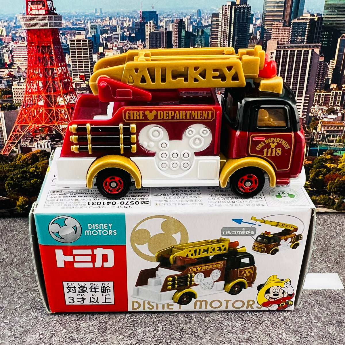 TOMICA DISNEY MOTORS Caspals Fire Truck Mickey Mouse Classic Edition  4904810180791