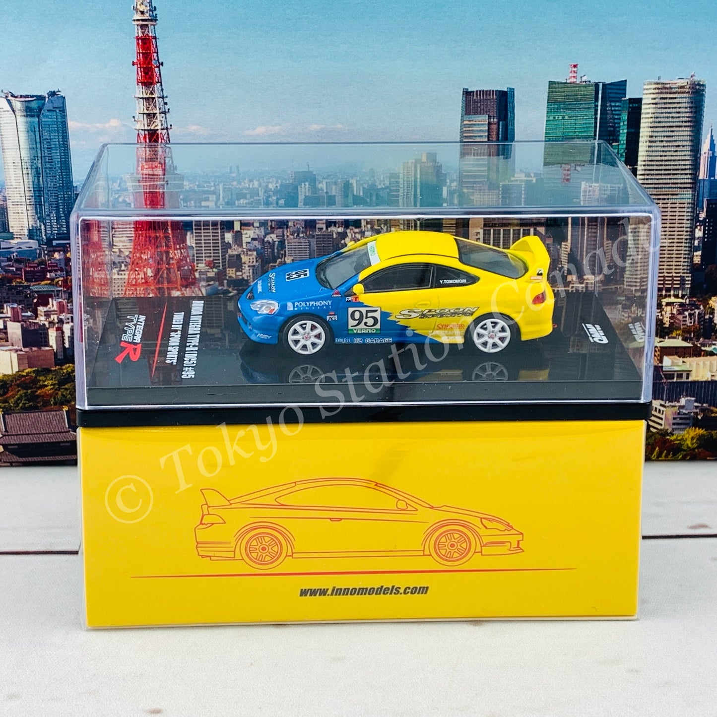 INNO64 1/64 HONDA INTEGRA Type-R DC5 Tuned By "SPOON SPORTS" IN64-DC5-SP
