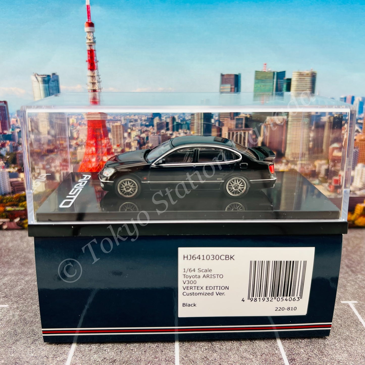 HOBBY JAPAN 1/64 Toyota ARISTO V300 VERTEX EDITION Customized Version Black HJ641030CBK
