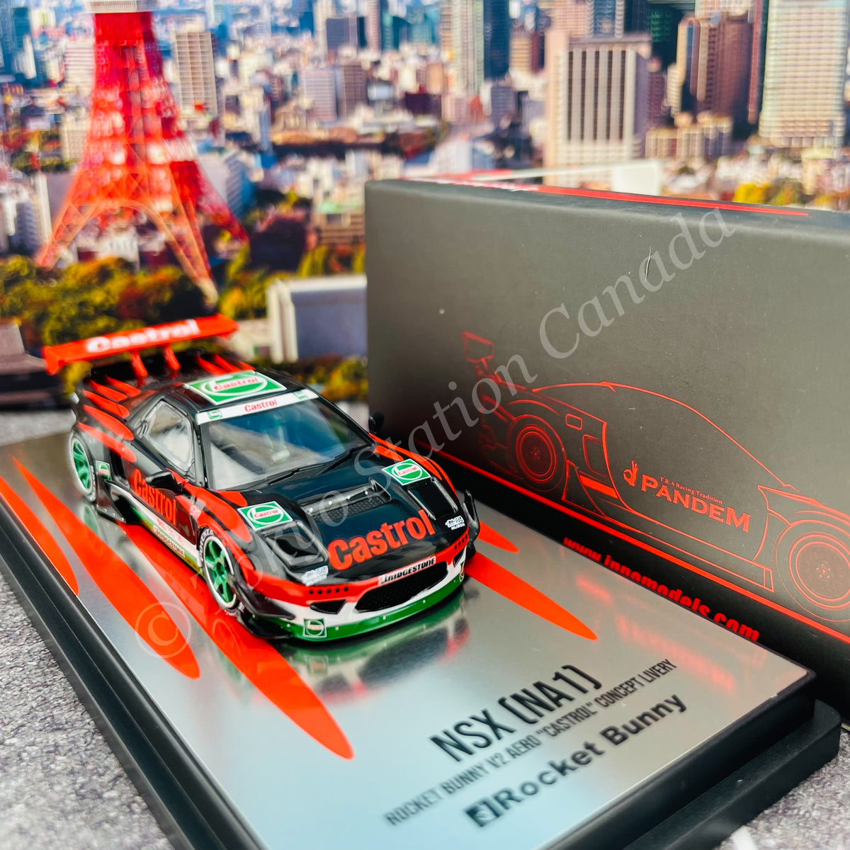INNO64 1/64 NSX NA1 ロケットバニーV2 Castrol 無限 INNO64 1/64スケール「NSX(NA1)ロケットバニーV2エアロ