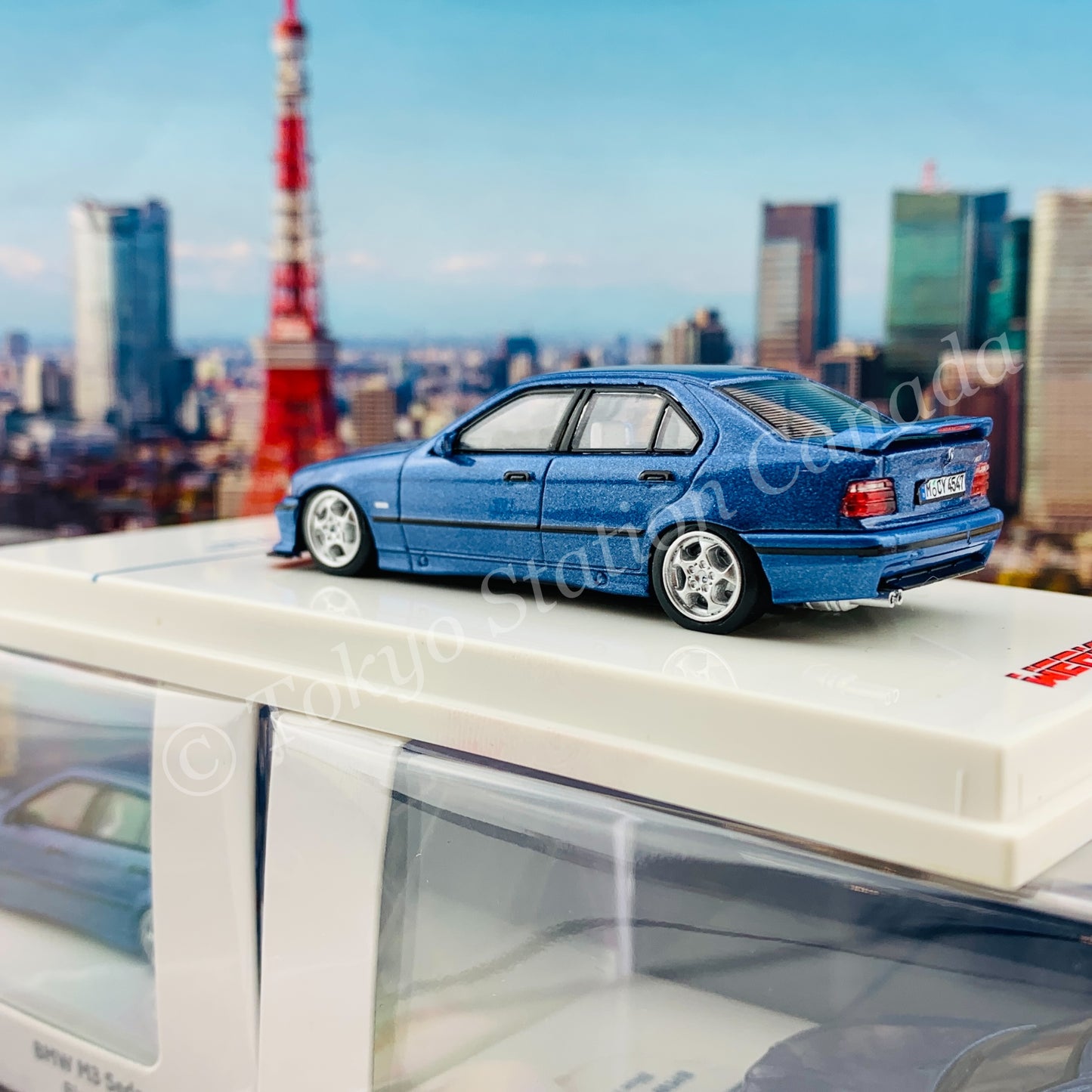 WERK83 1/64 BMW M3 Sedan Blue Metallic WK83-034a