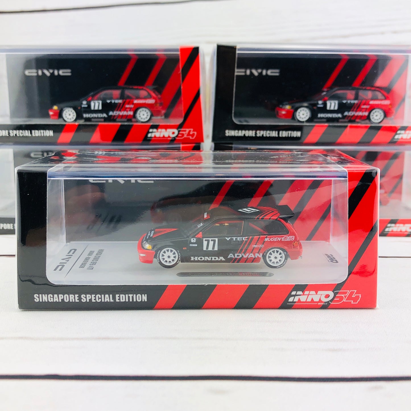 INNO HONDA CIVIC EF9 #77 Advan - Kanjo Racer (Singapore Special Edition) IN64-EF9-ADSGS
