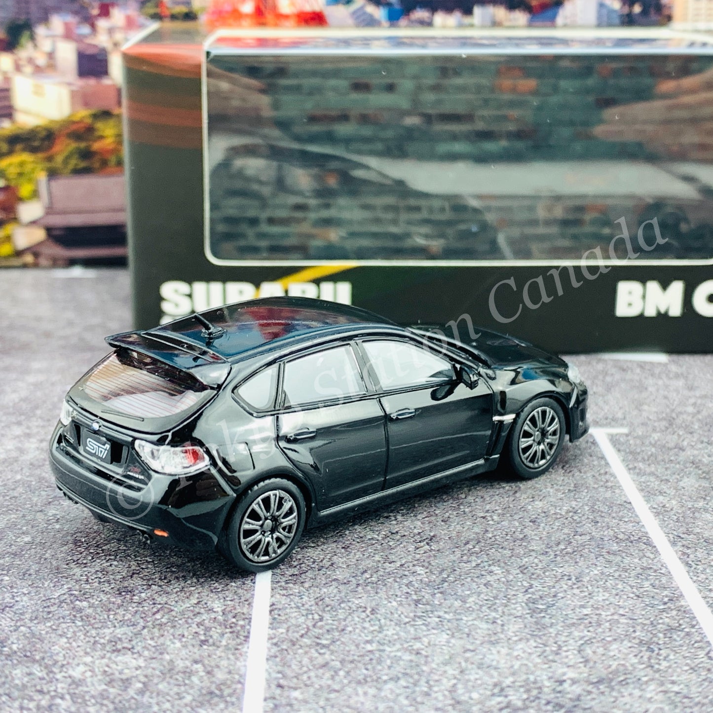 BM CREATIONS JUNIOR 1/64 Subaru 2009 Impreza WRX BLACK Limited Edition 64B0113