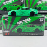 MINI GT LIBERTYWALK LB★WORKS Nissan GTR (R35) Light Green LHD PHILIPPINES EXCLUSIVE PRODUCT MGT00067-L