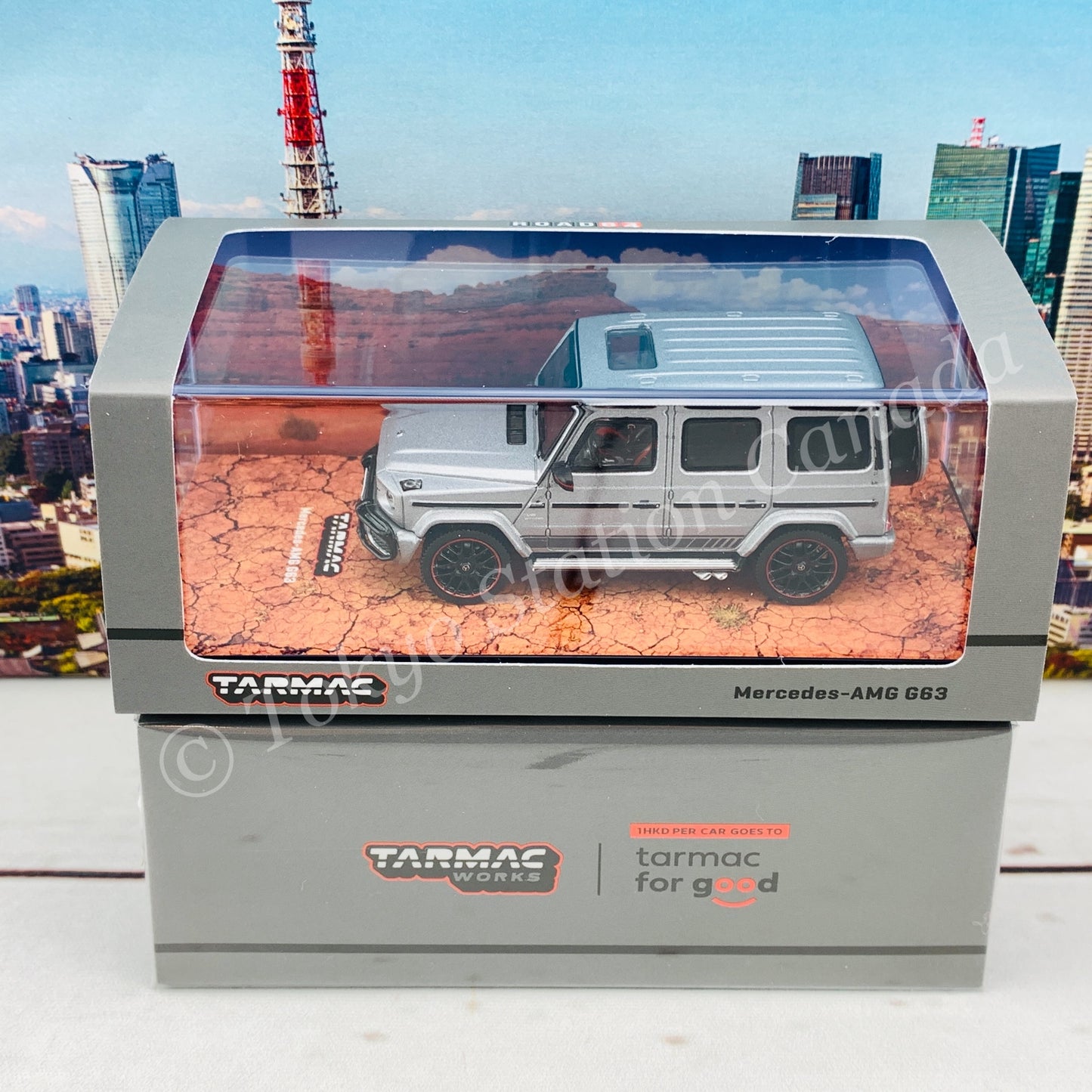 Tarmac Works 1/64 Road Collection Mercedes-AMG G63 Matte Grey T64R-040-GR