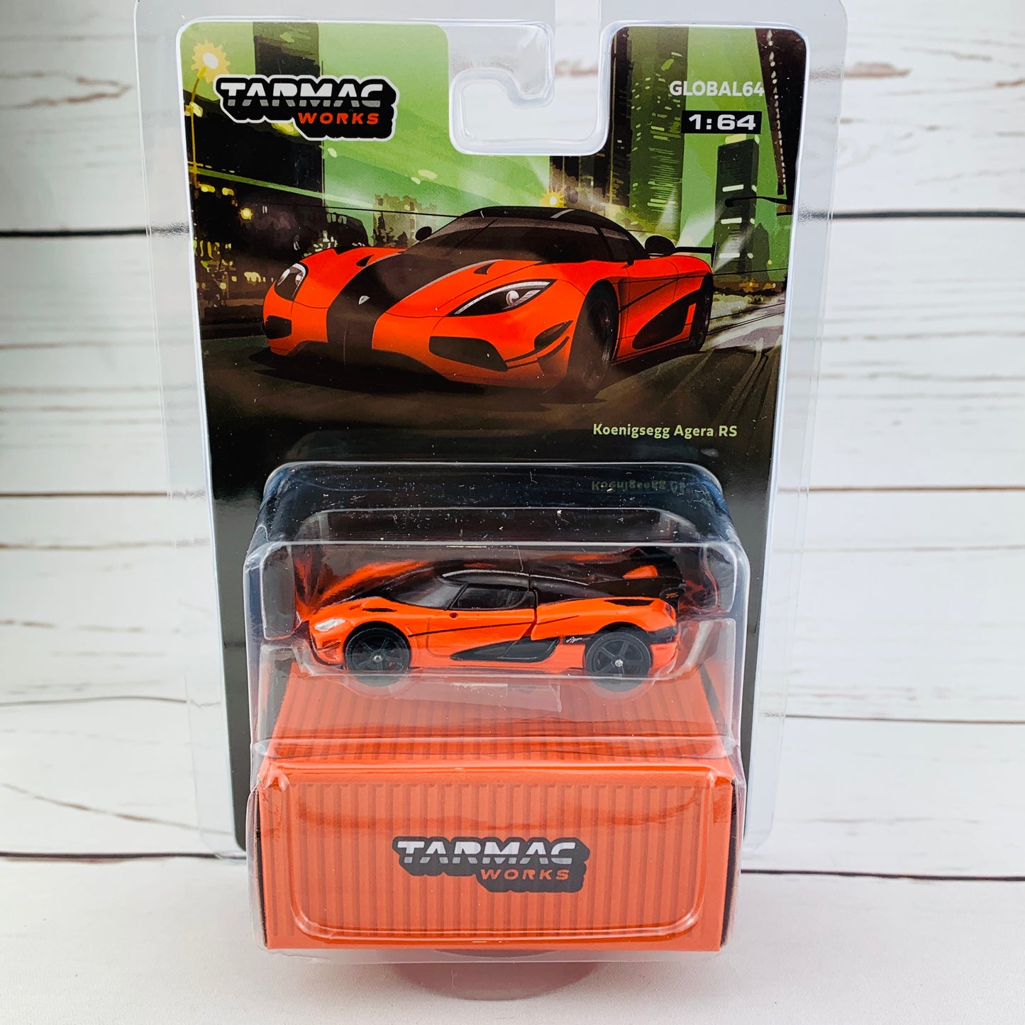 Tarmac Works 1/64 Global64 Koenigsegg Agera RS Orange/Black T64G-005-OR