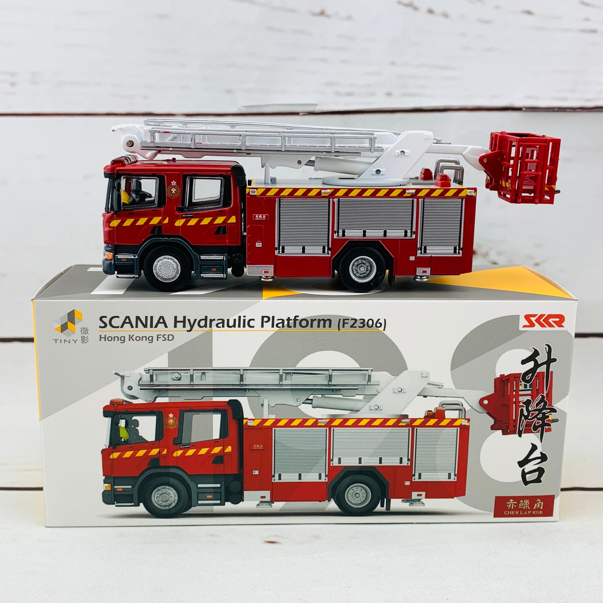 1/76 Tiny 微影 198 Scania HKFSD Hydraulic Platform (F2306) 消防處油壓升降台 ATC64676