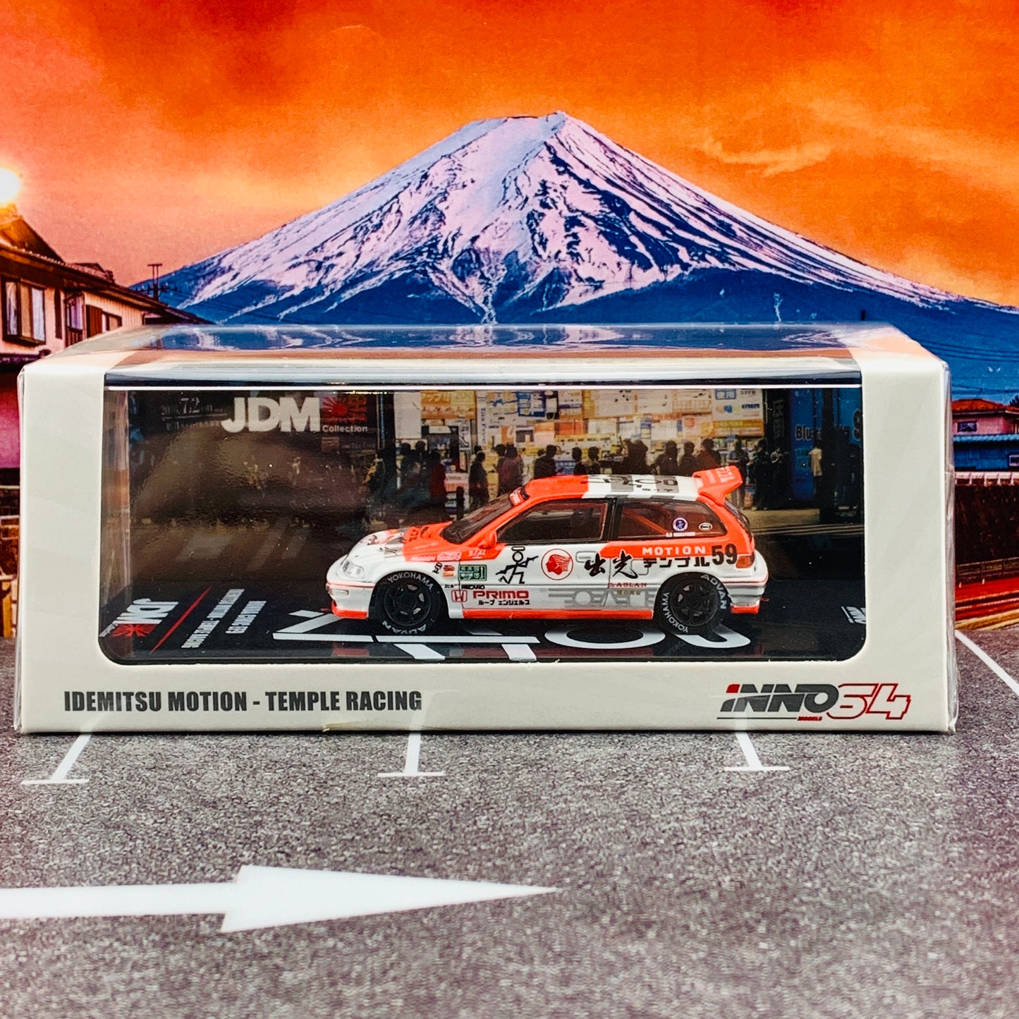 INNO64 JDM Collection HONDA CIVIC EF9 IDEMITSU MOTION - TEMPLE RACING IN64-EF9-JDM05