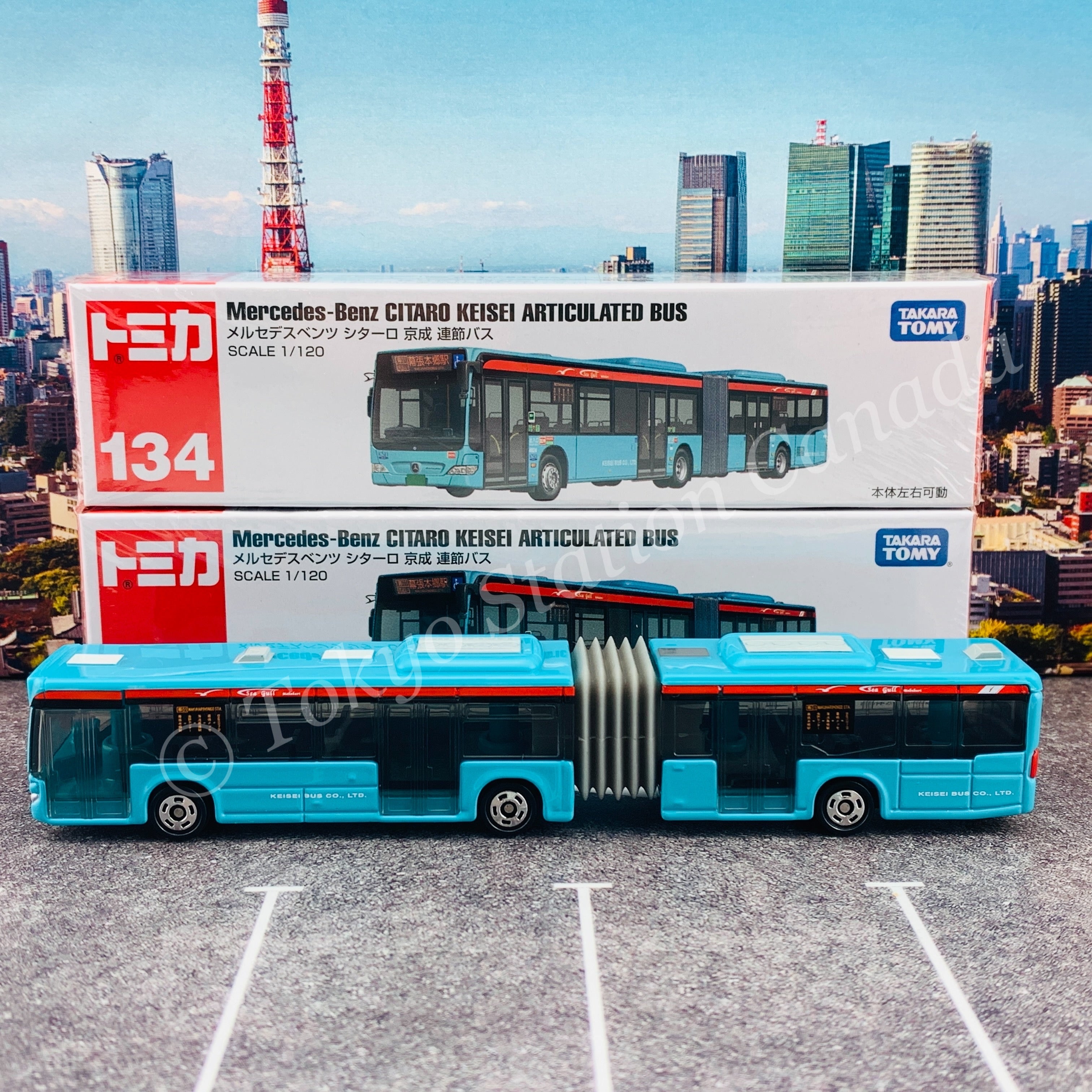 TOMICA 134 Mercedes-Benz Citaro Keisei Articulated Bus – Tokyo Station