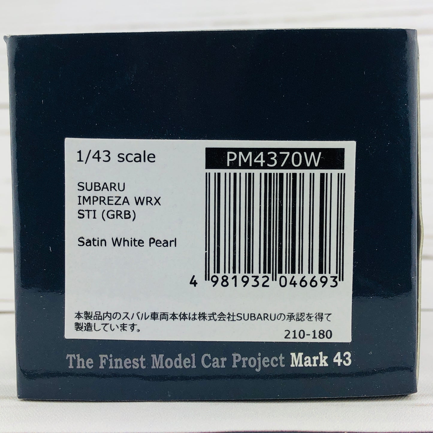 Mark43 1/43 SUBARU Impreza WRX STI (GRB) Satin White Pearl PM4370W
