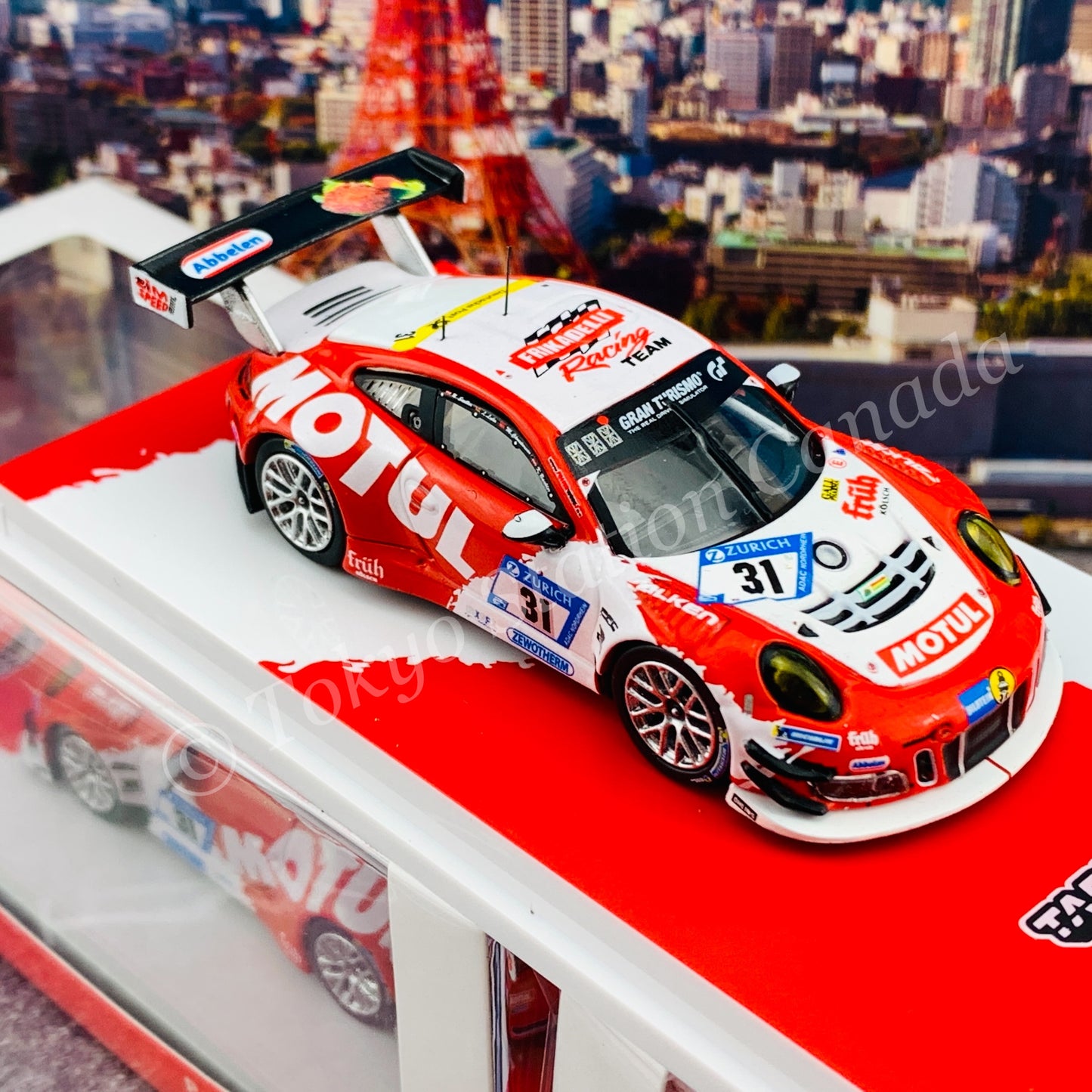 Tarmac Works 1/64 HOBBY64 Porsche 911 GT3 R (991) Nürburgring 24h 2017 Christensen, Bachler, Siedler, Luhr T64-032-17NUR31