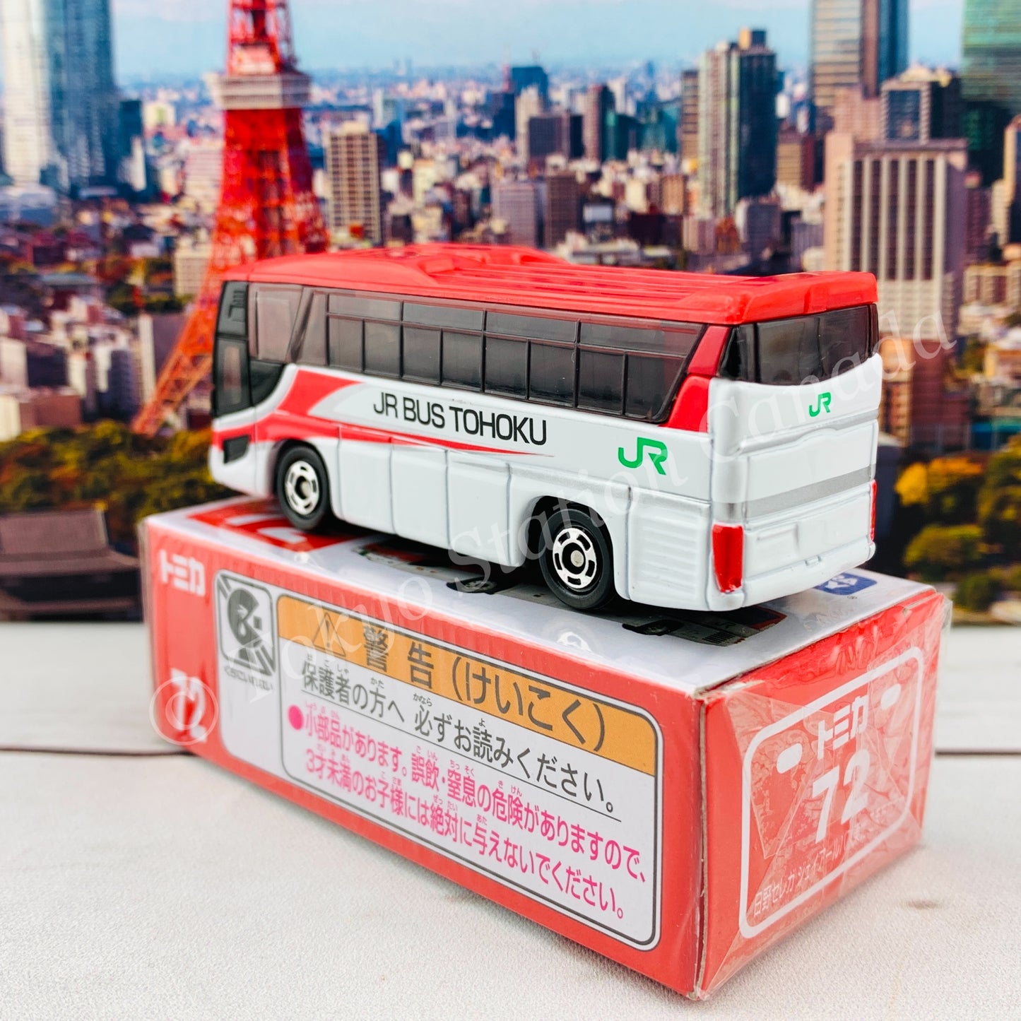 TOMICA 72 HINO S'ELEGA JR BUS TOHOKU KOMACHI COLOR