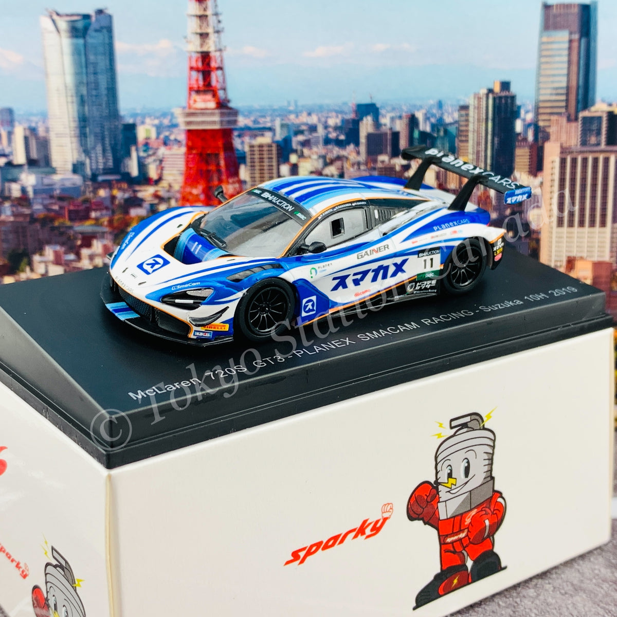 Sparky 1/64 McLaren 720S GT3 No.11 PLANEX SMACAM RACING Suzuka 10H 2019 M.  Häkkinen - K. Kubota - H. Ishiura Y162