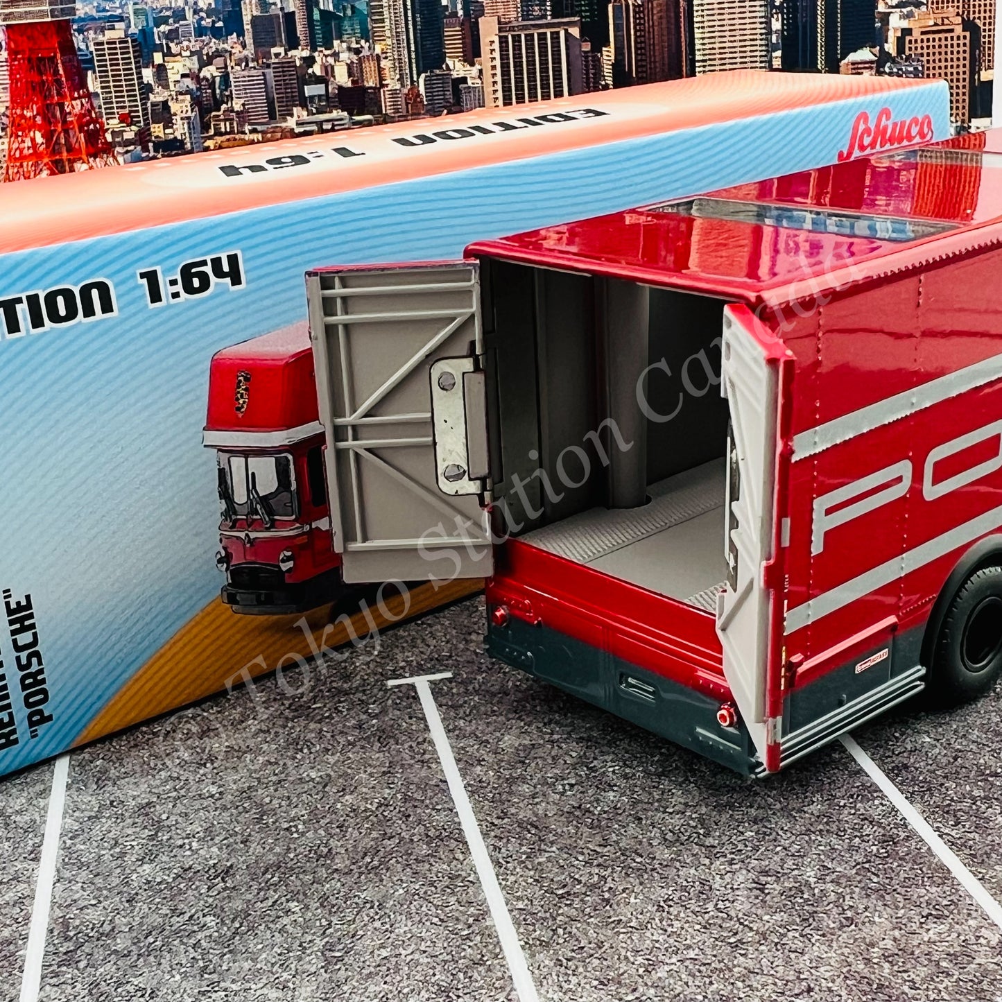Schuco 1/64 Race Car Transporter PORSCHE 452026100