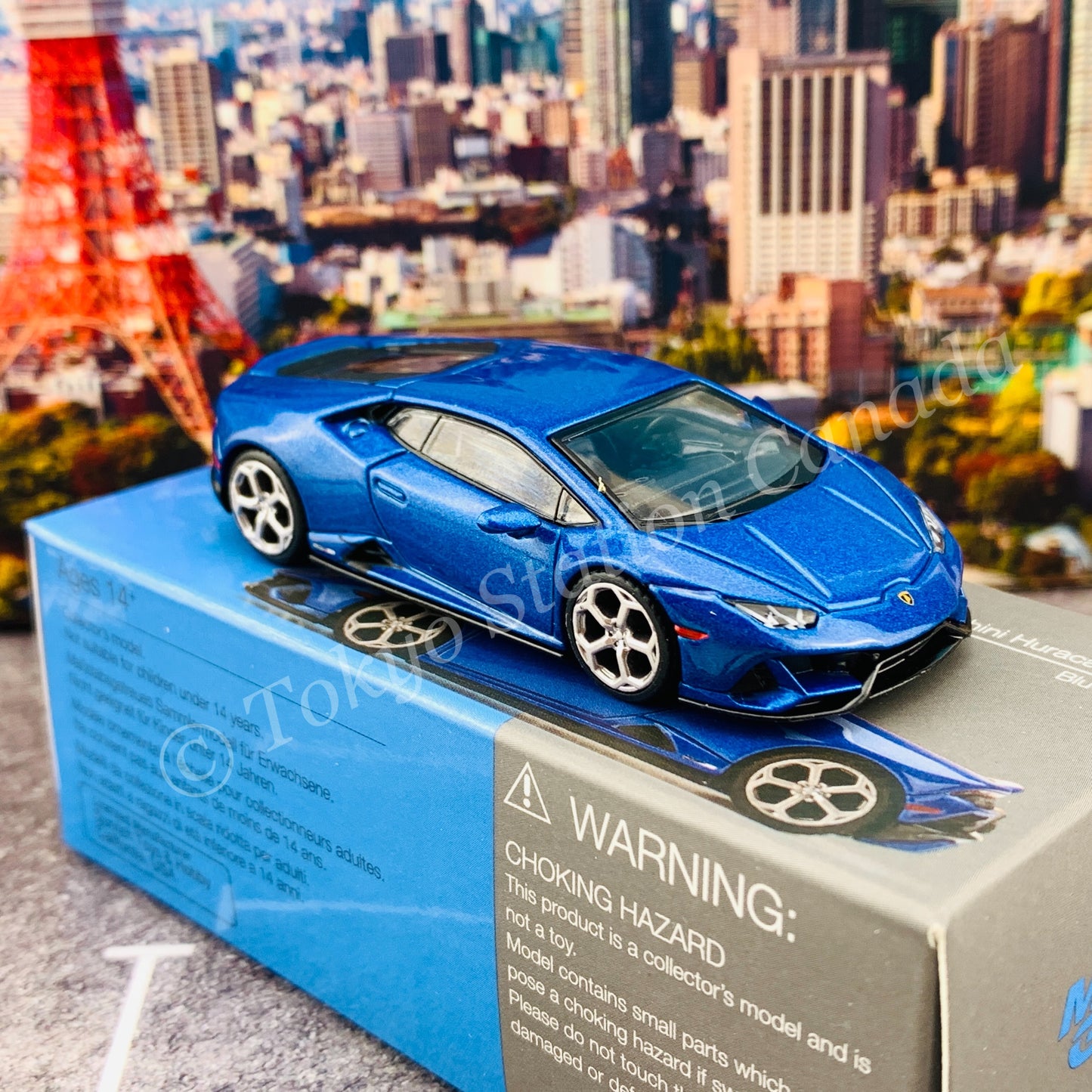 MINI GT 1/64 Lamborghini Huracán EVO Blu Eleos LHD MGT00229-L