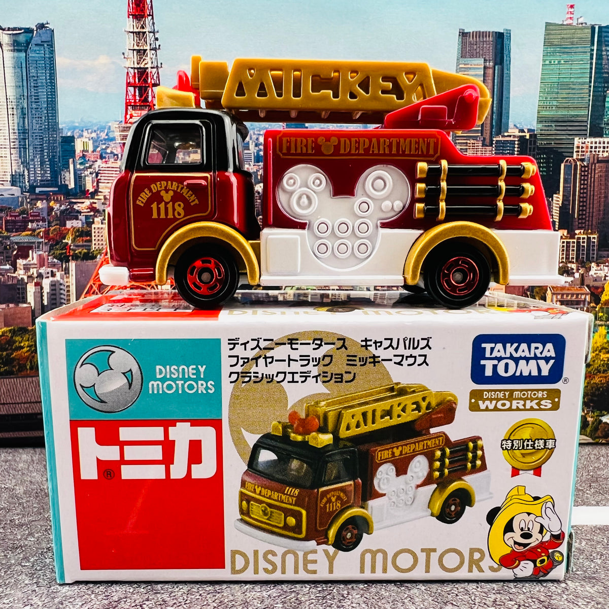 TOMICA DISNEY MOTORS Caspals Fire Truck Mickey Mouse Classic Edition  4904810180791